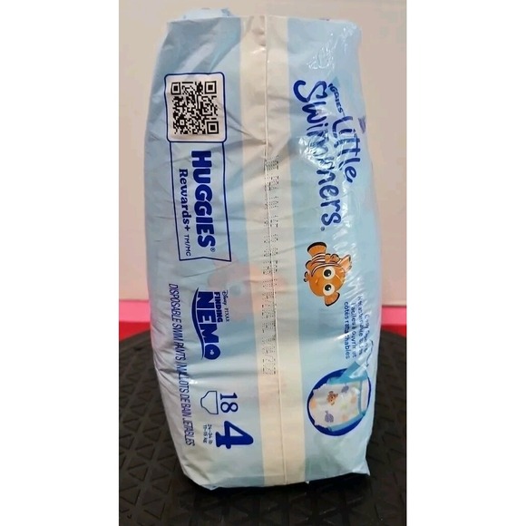 Huggies Little Swimmers Disposable Swim Diapers, SIZE 4 Medium (24-34 Lbs) 18 Ct - Picture 4 of 6